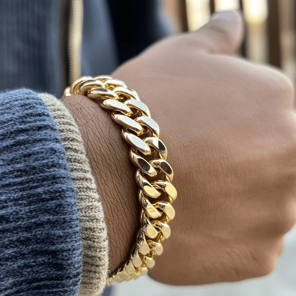 Golden Legacy Miami Cuban Link Bracelet- Solid 10k