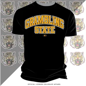 GRAMBLING STATE | GRAMBLING Arch Logo Black Unisex Tees (**)
