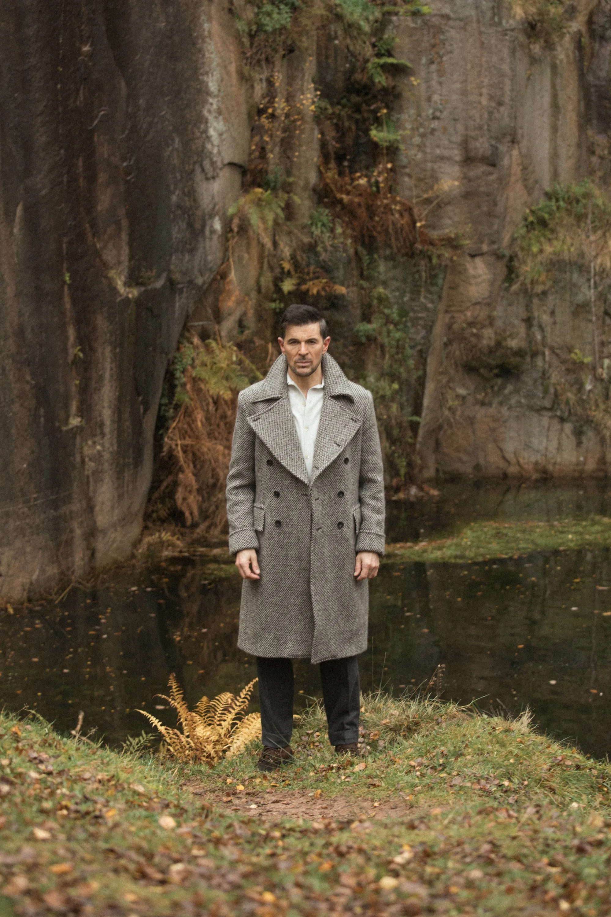 Greatcoat in Cream Barlycorn Wool