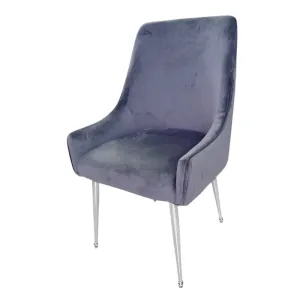 Grey Chair with Silver Legs