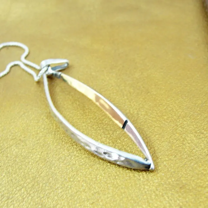 Hadar Designers pendant 9k yellow gold sterling silver modern minimalist (ms) y