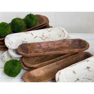 Hand-Carved Paulownia Wood Bread Bowl