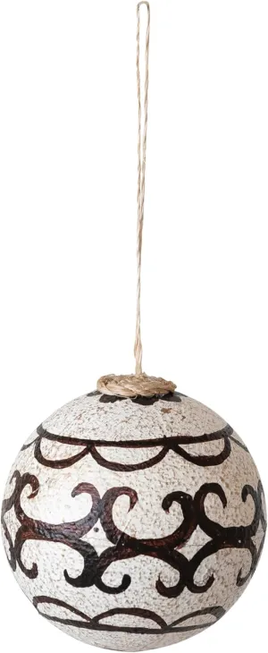 Hand-Painted Plastic Ball Ornament
