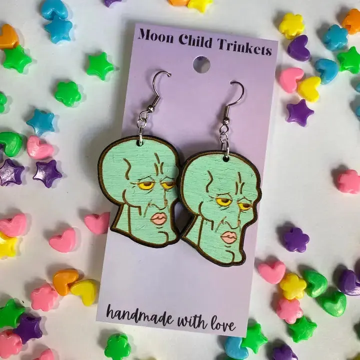 Handmade Spongebob Squarepants Inspired Earrings