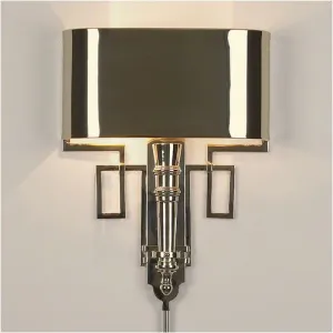 Hardwired Torch Wall Sconce w/Shade, Nickel - Global Views