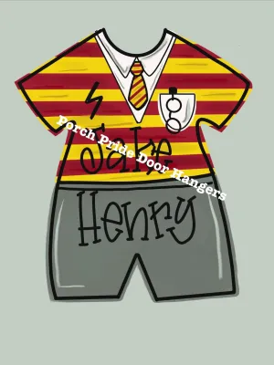 Harry Potter Style Onesie Announcement Door Hanger