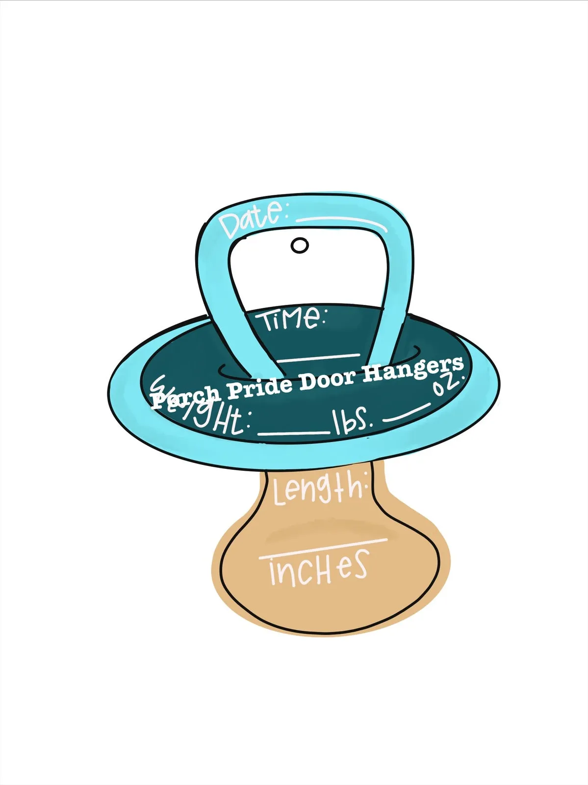 Harry Potter Style Onesie Announcement Door Hanger