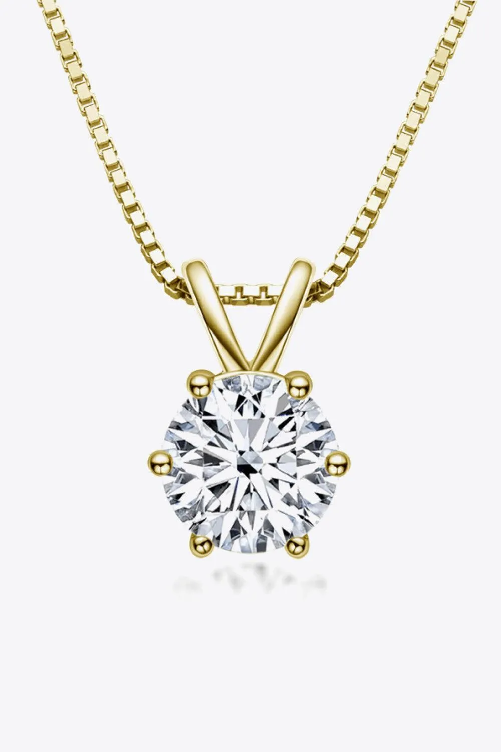 Hazel Blues® | 925 Sterling Silver 1 Carat Moissanite Pendant Necklace