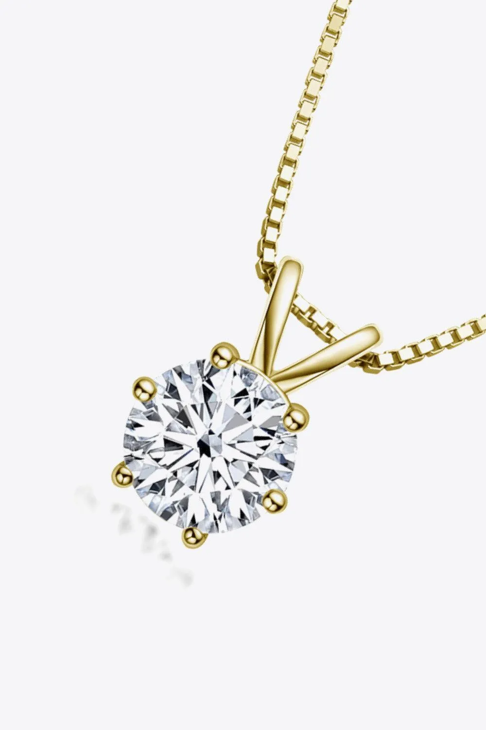 Hazel Blues® | 925 Sterling Silver 1 Carat Moissanite Pendant Necklace