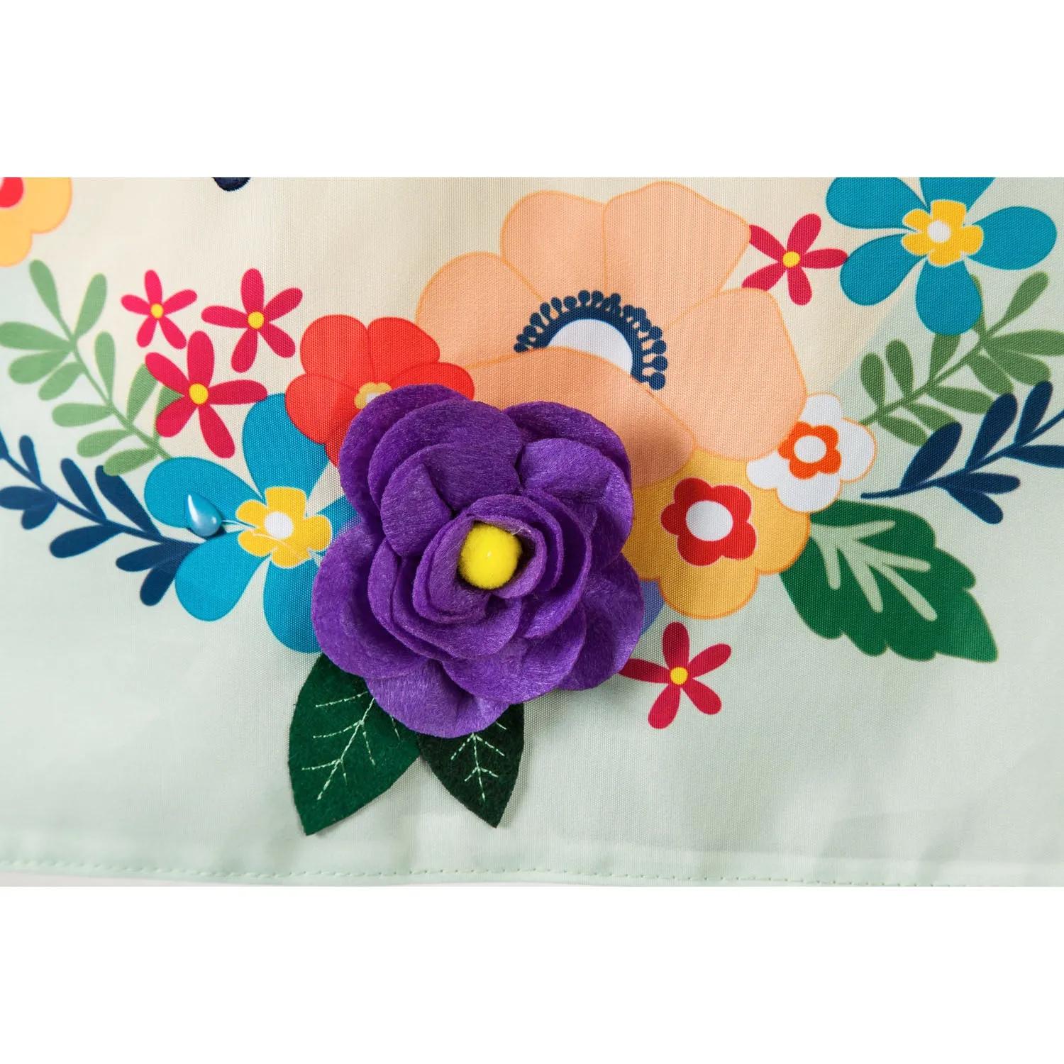 He Is Risen Floral House Applique Flag,159030