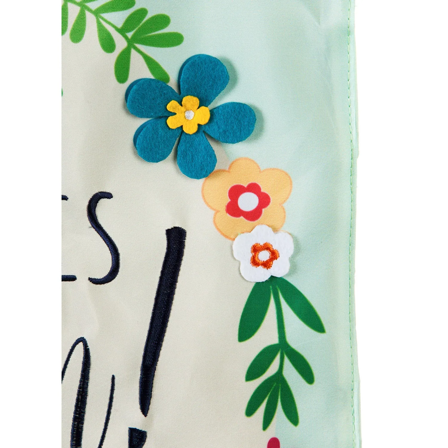 He Is Risen Floral House Applique Flag,159030