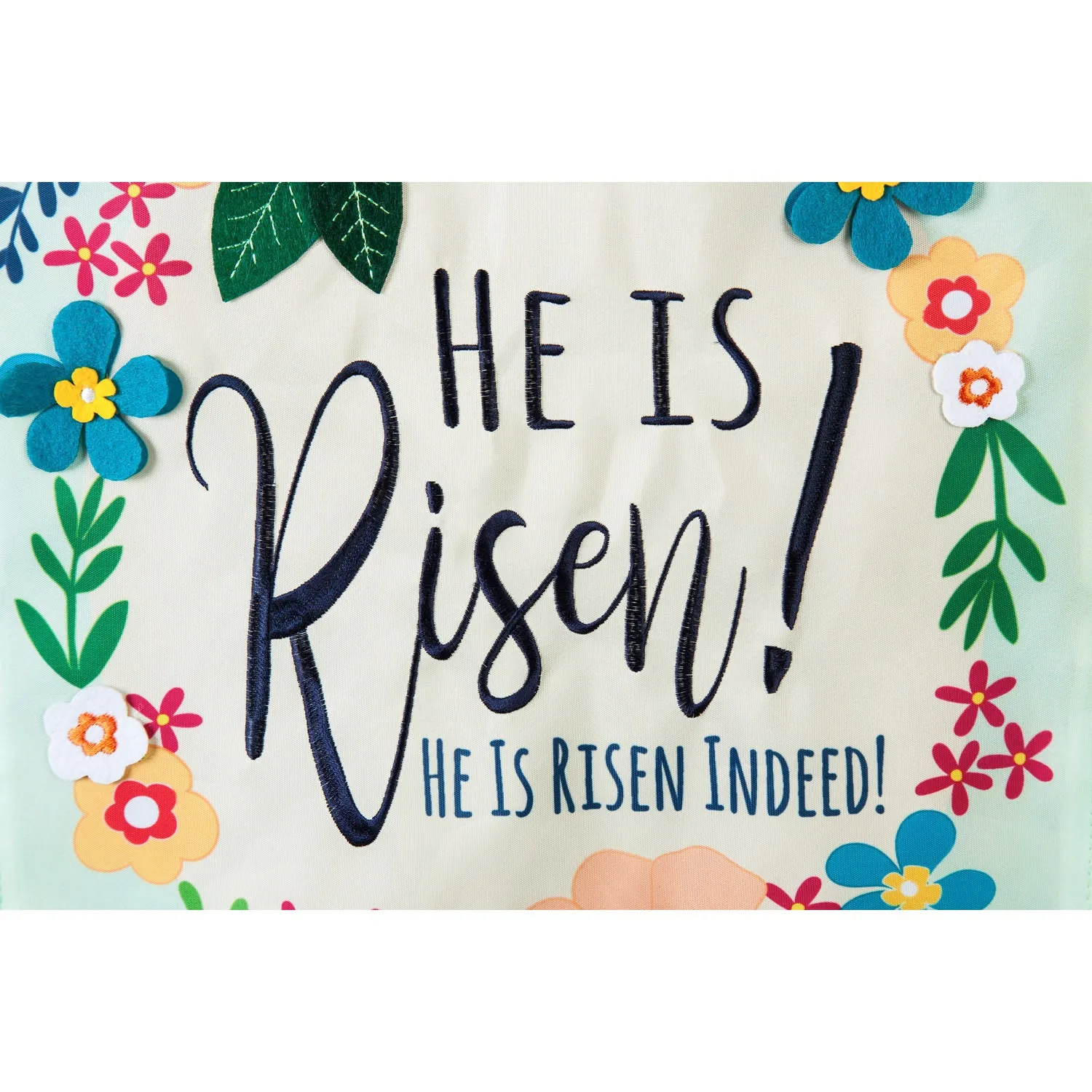 He Is Risen Floral House Applique Flag,159030