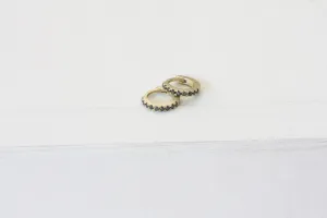 Helix Gold & Black Diamonds Huggies | X Small Size
