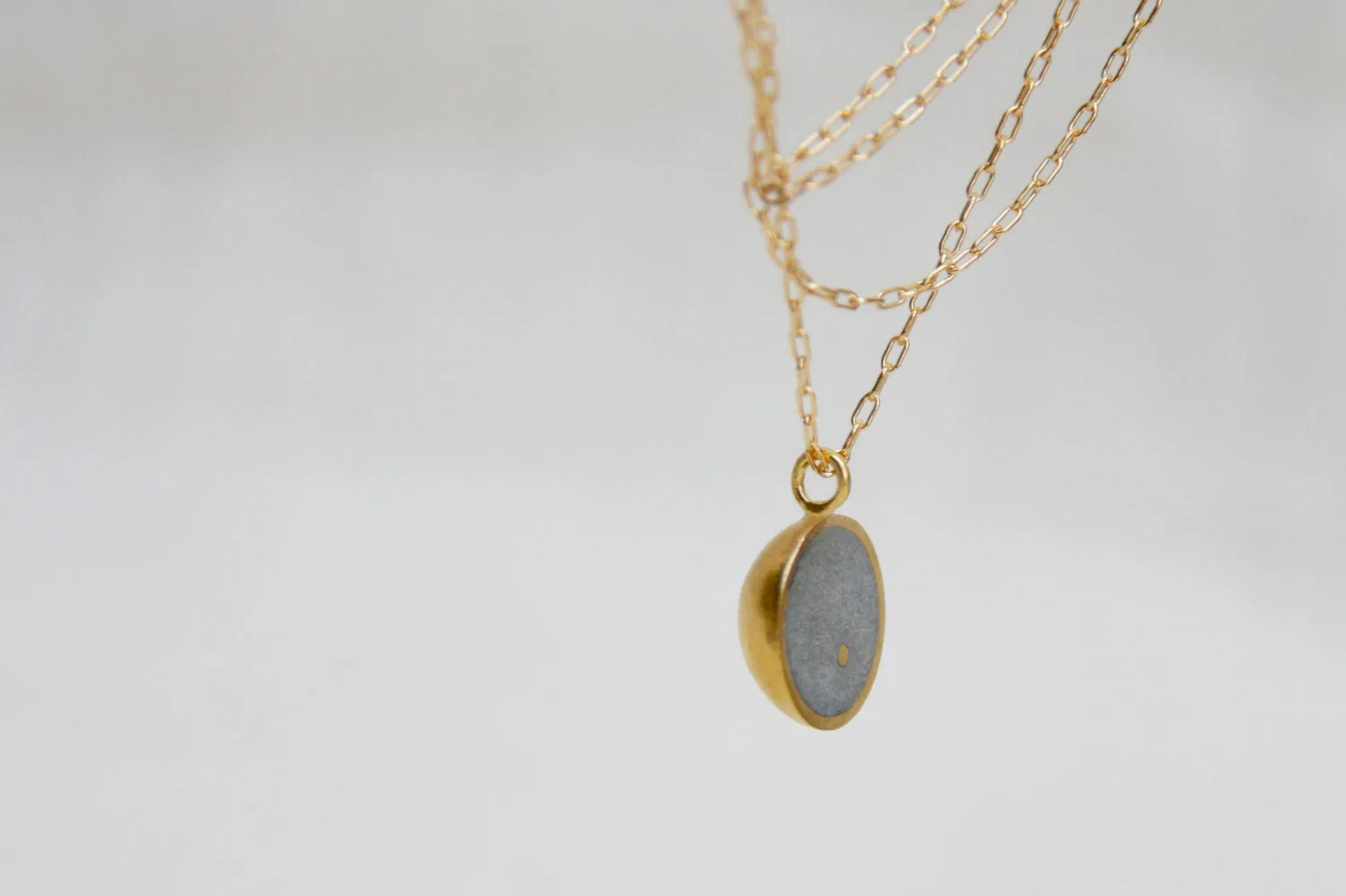 Hemisphere Gold Dangle minimalist earrings