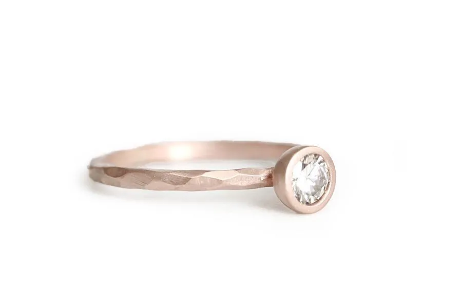 Hera Carved Moissanite Ring .25ct