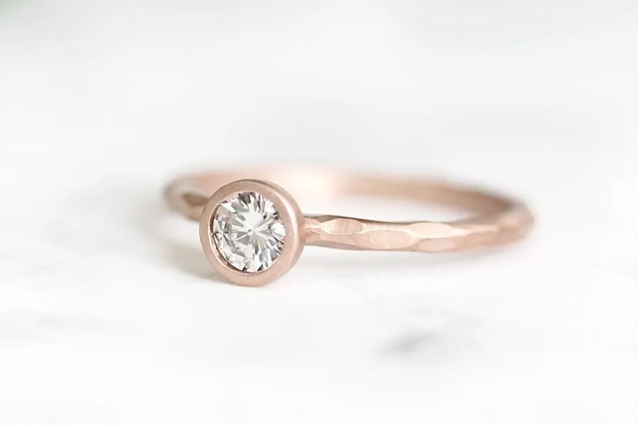 Hera Carved Moissanite Ring .25ct