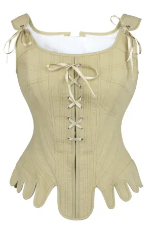 Historically Inspired 1600-1650 Cotton Overbust Corset