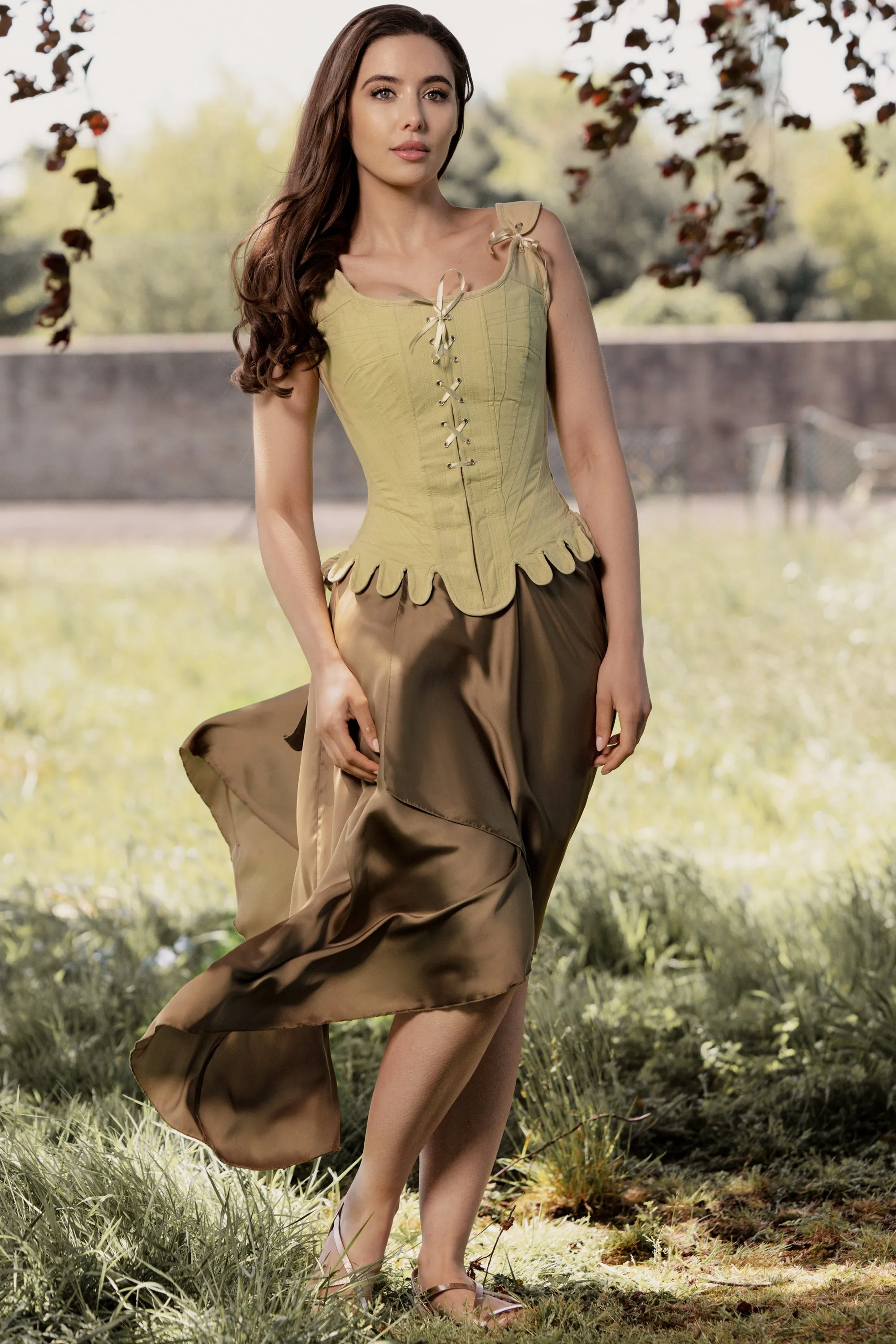 Historically Inspired 1600-1650 Cotton Overbust Corset