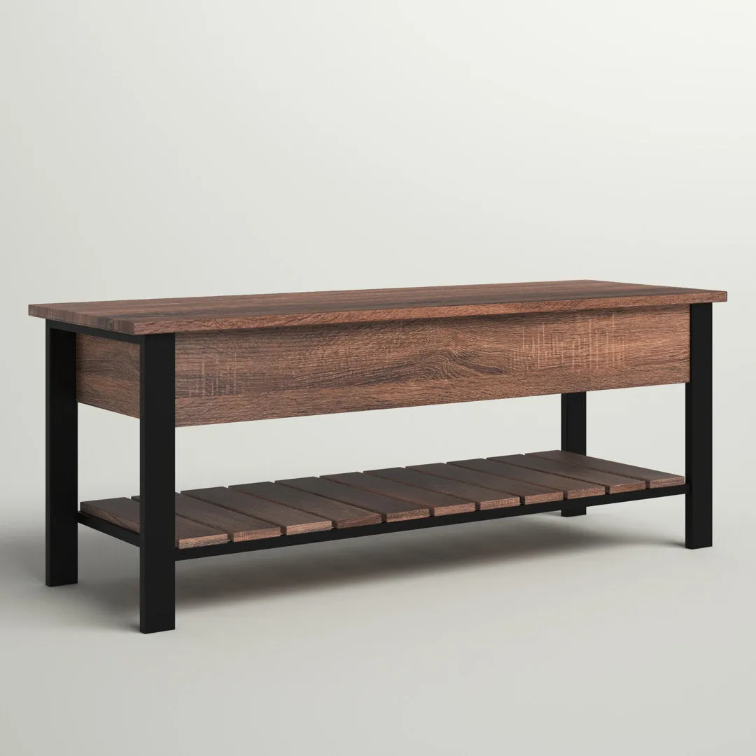Hollen Storage Bench Three Posts™ Color: Chestnut