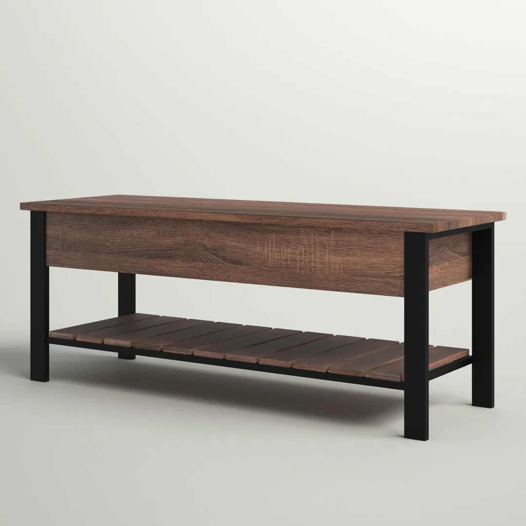 Hollen Storage Bench Three Posts™ Color: Chestnut