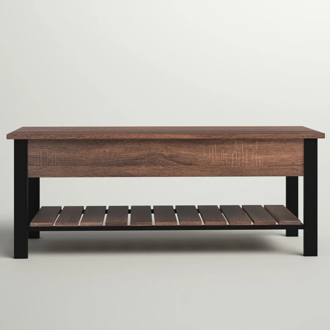 Hollen Storage Bench Three Posts™ Color: Chestnut
