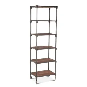 Hoover Mason Rolling Tall Bookshelf