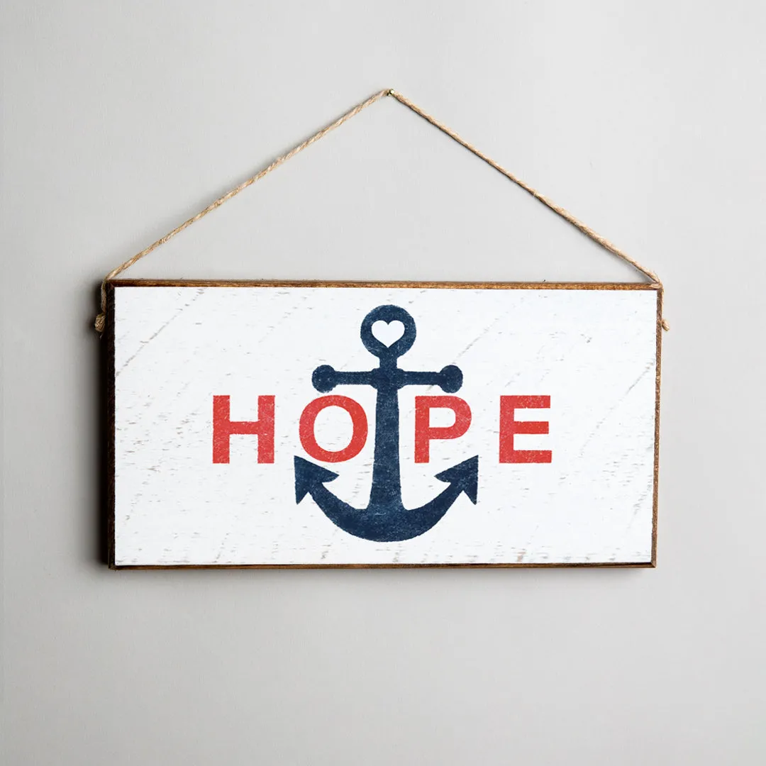 Hope Anchor Twine Hanging Sign
