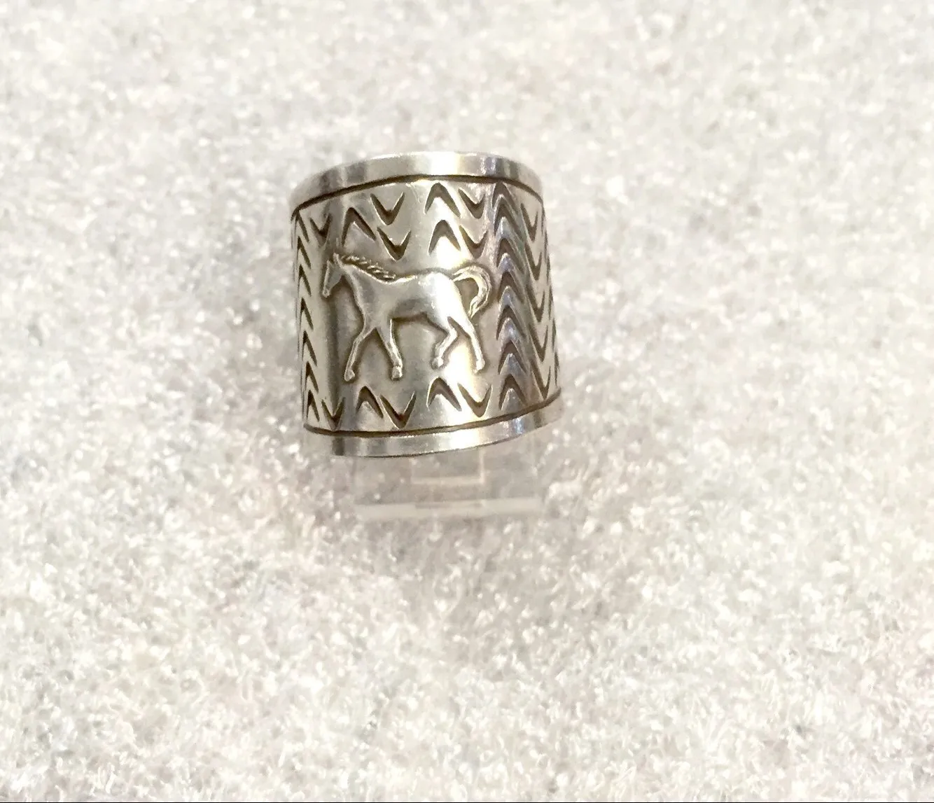 Horse Petroglyph Ring in Sterling Silver