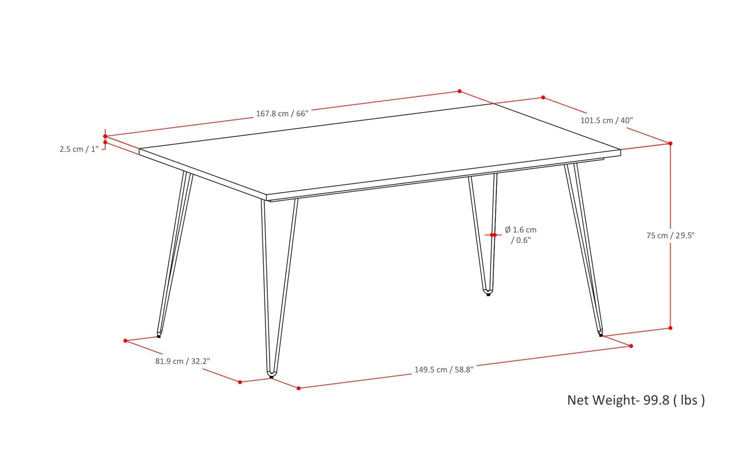 Hunter Dining Table in Oak