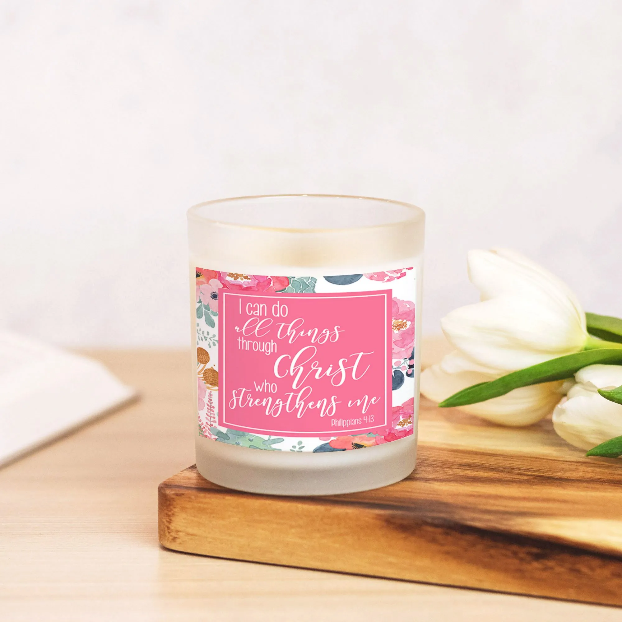 I Can Do All Things Through Christ Who Strengthens Me Candle