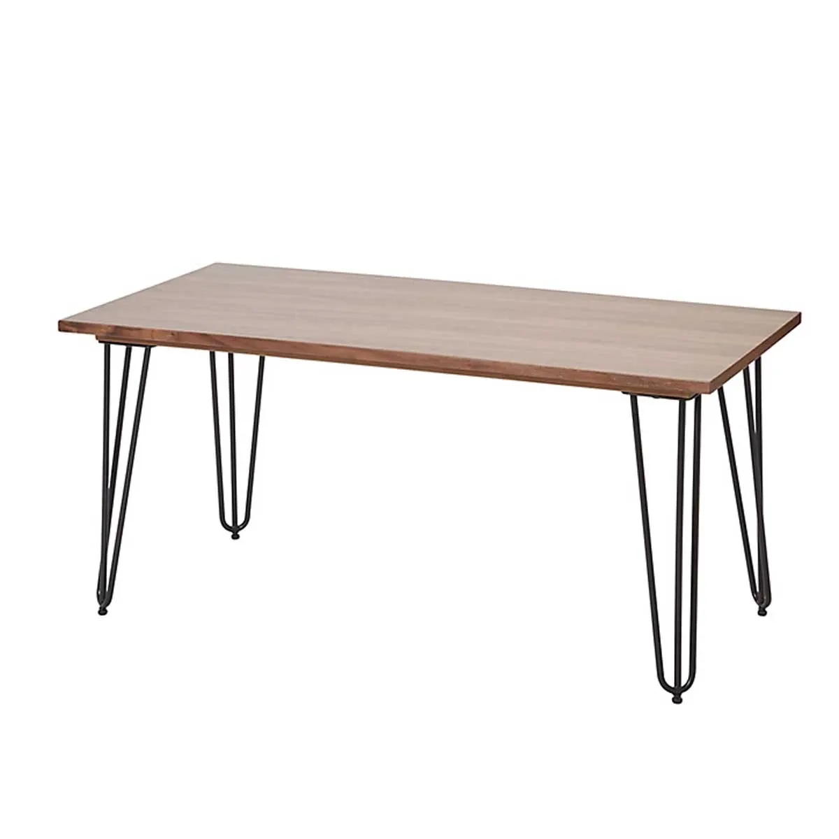 Industrial Coffee Table Console Side Wood Table Walnut Metal Legs Size 100/80cm