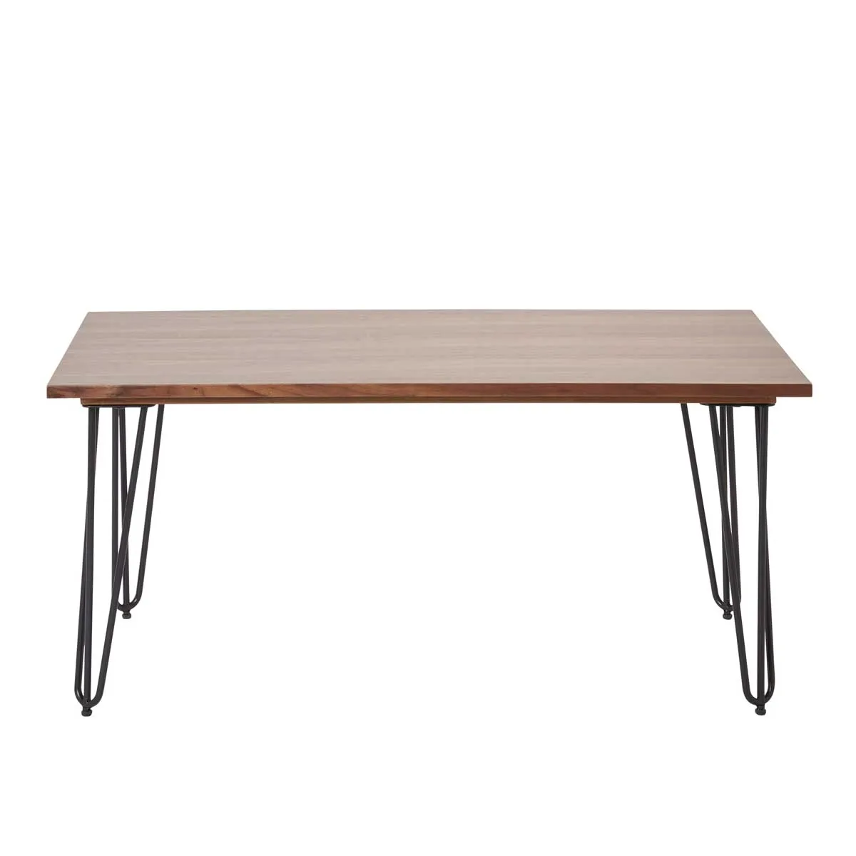 Industrial Coffee Table Console Side Wood Table Walnut Metal Legs Size 100/80cm