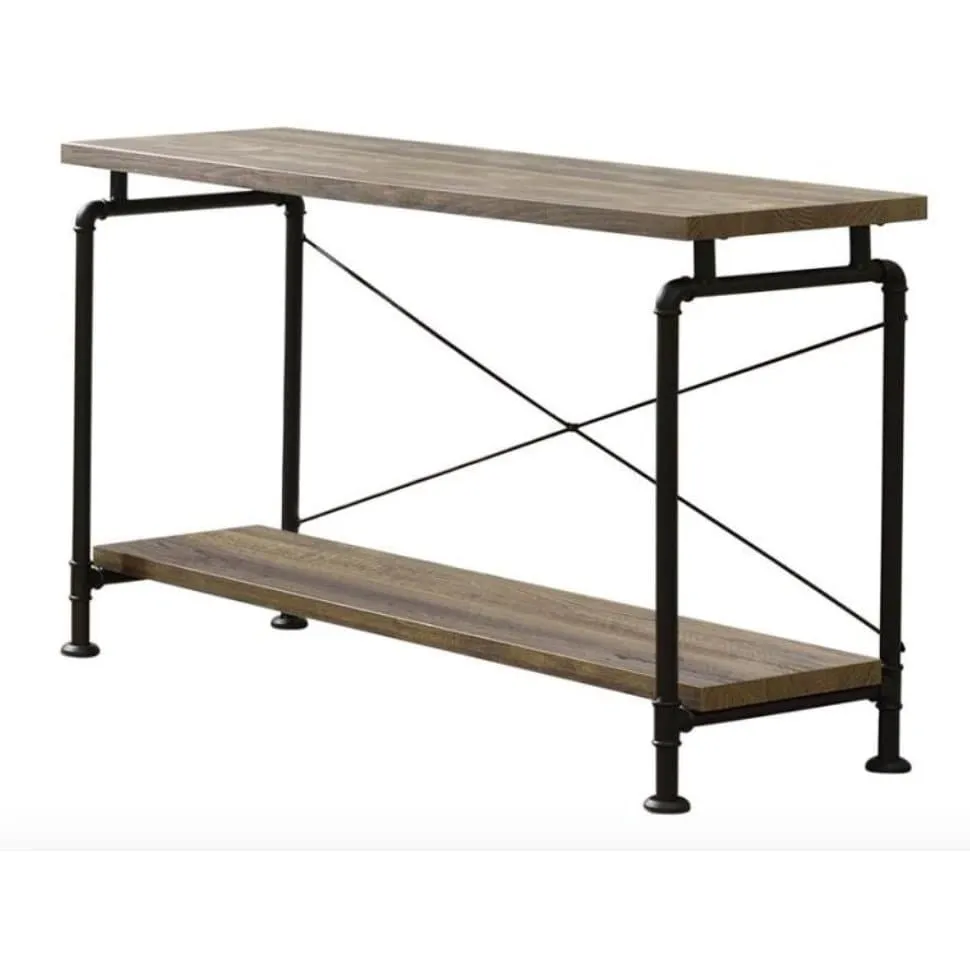 Industrial Rustic Oak Console Table