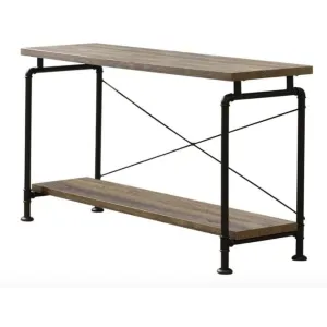 Industrial Rustic Oak Console Table