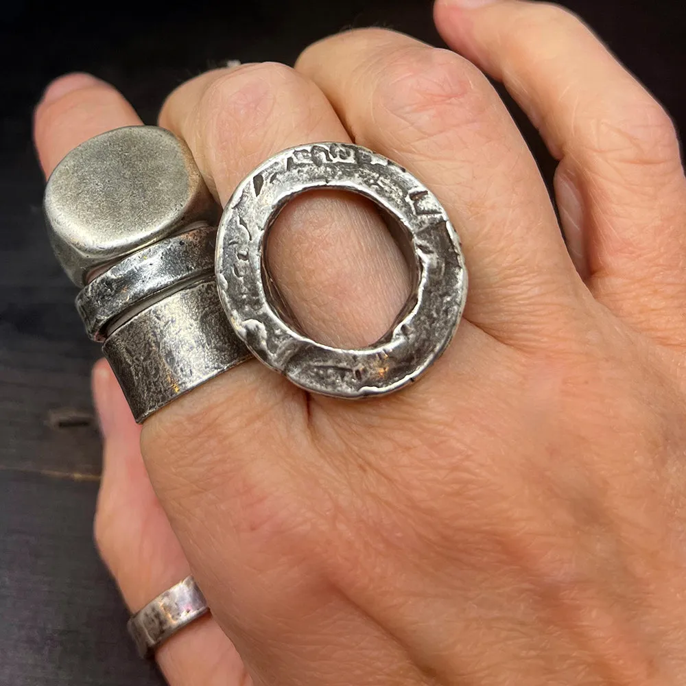Infini Oxidized Sterling Silver Ring