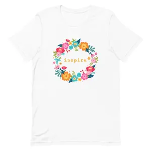 inspire Floral Wreath Short-Sleeve Unisex T-Shirt