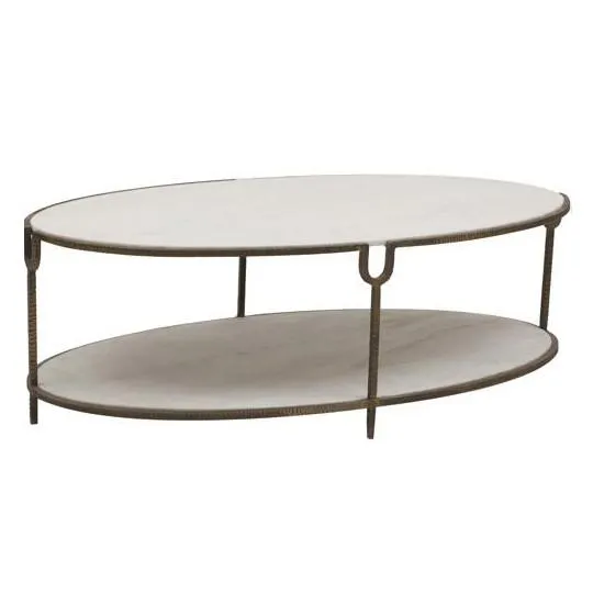 Iron and Stone Coffee Table