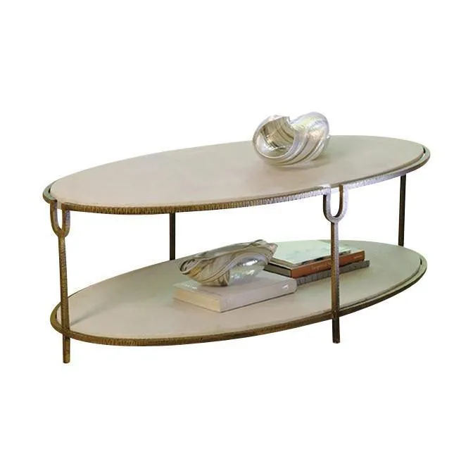 Iron and Stone Coffee Table