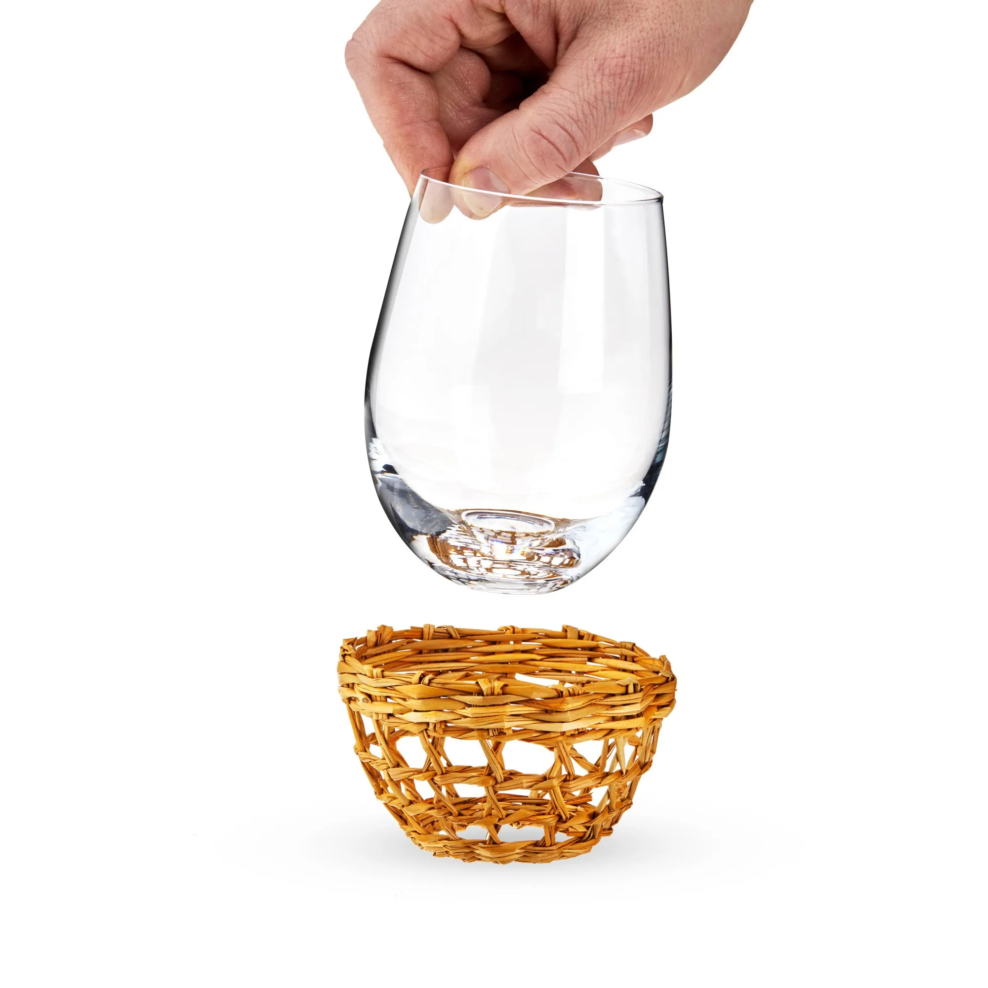 ISLAND CARAFE & STEMLESS WINE GLASS SET