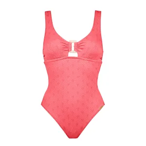 Island Nostalgia Padded Swimsuit in Ocean Coral