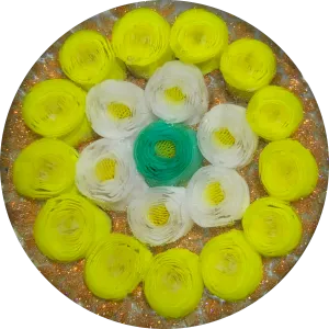 James Hart Concentric Clichy Style Millefiori Roses on Aventurine Ground