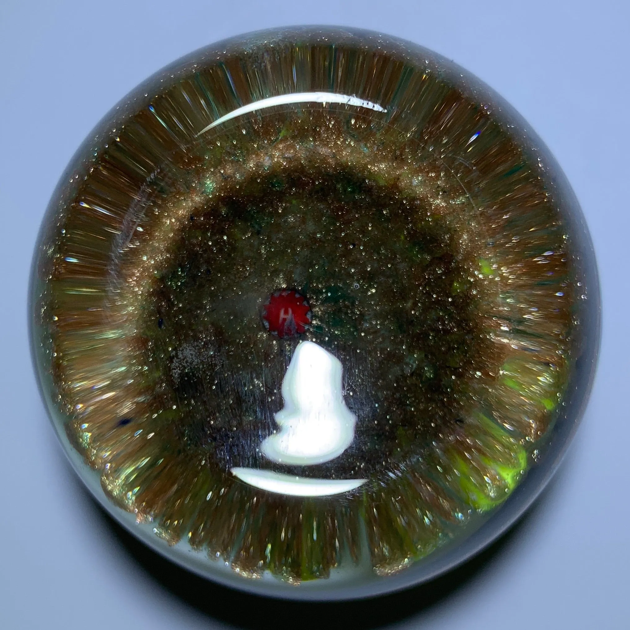 James Hart Concentric Clichy Style Millefiori Roses on Aventurine Ground