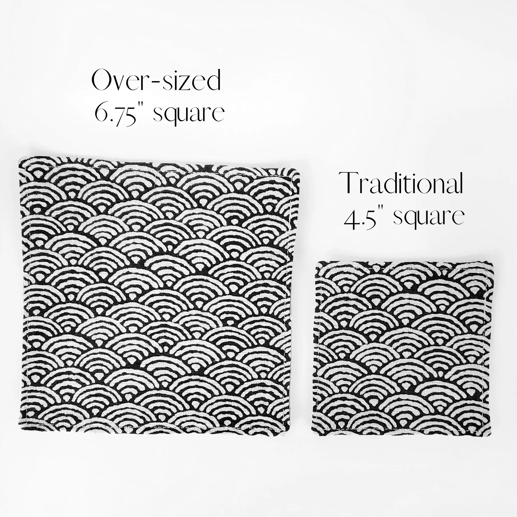 Japanese Cloth Coasters in Dotted Waves Ivory