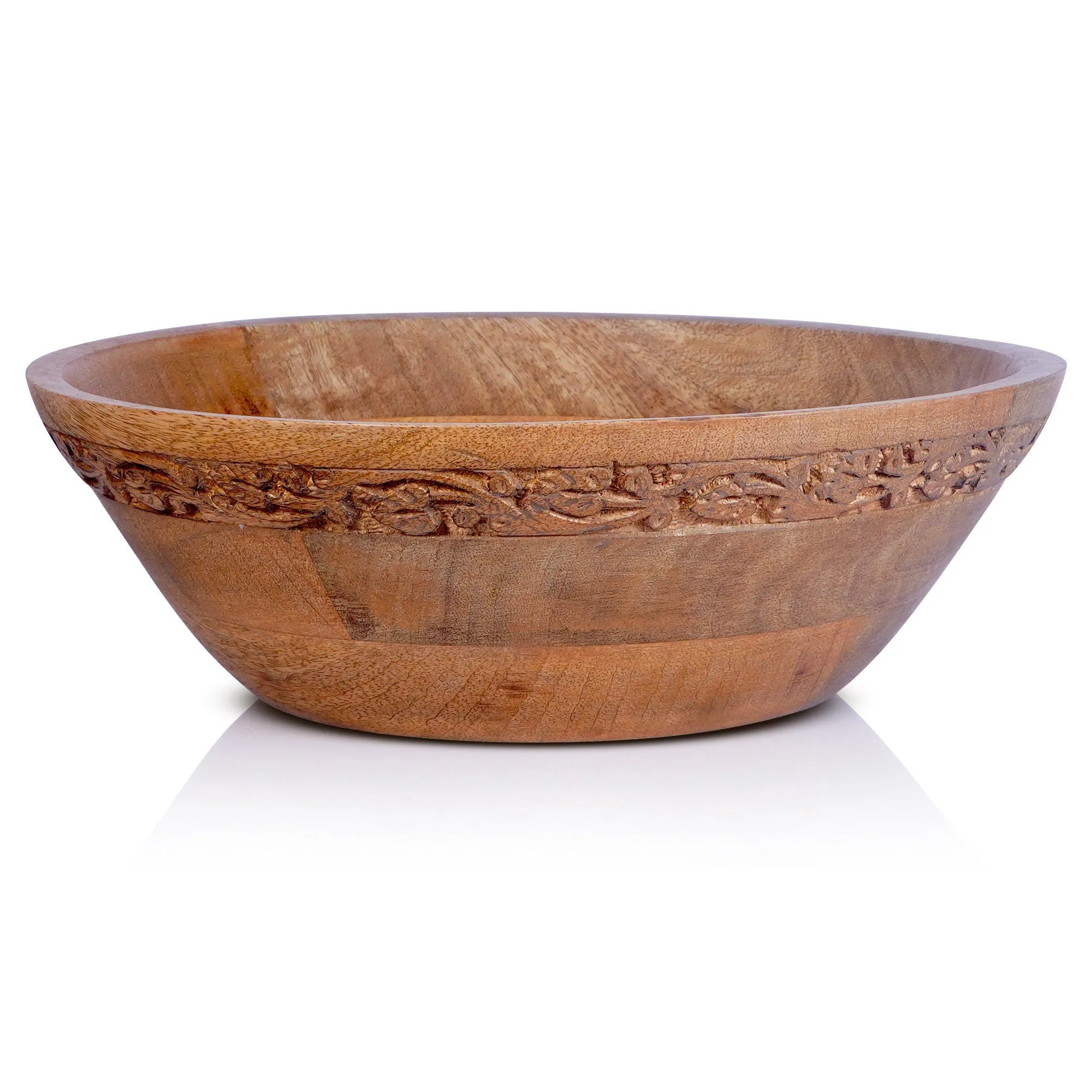 Jasmine Medium Burnt Wood Decorative Bowl - Medium