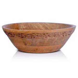 Jasmine Medium Burnt Wood Decorative Bowl - Medium
