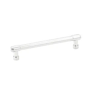 Jasper Cabinet Pull Handle - Cabinet Mount - 6" Brass/Polished Chrome