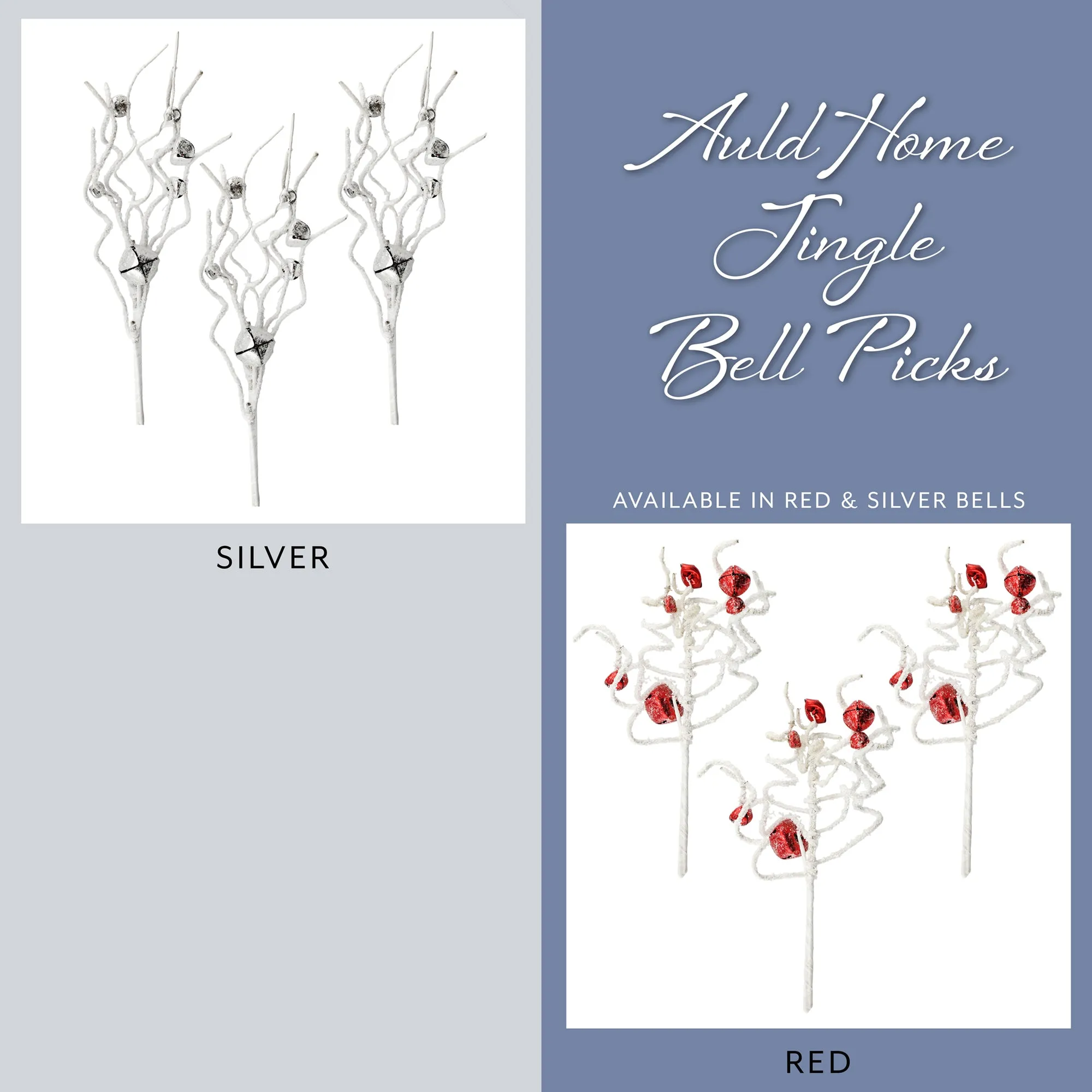 Jingle Bell Picks (Choose Color, Set of 3)