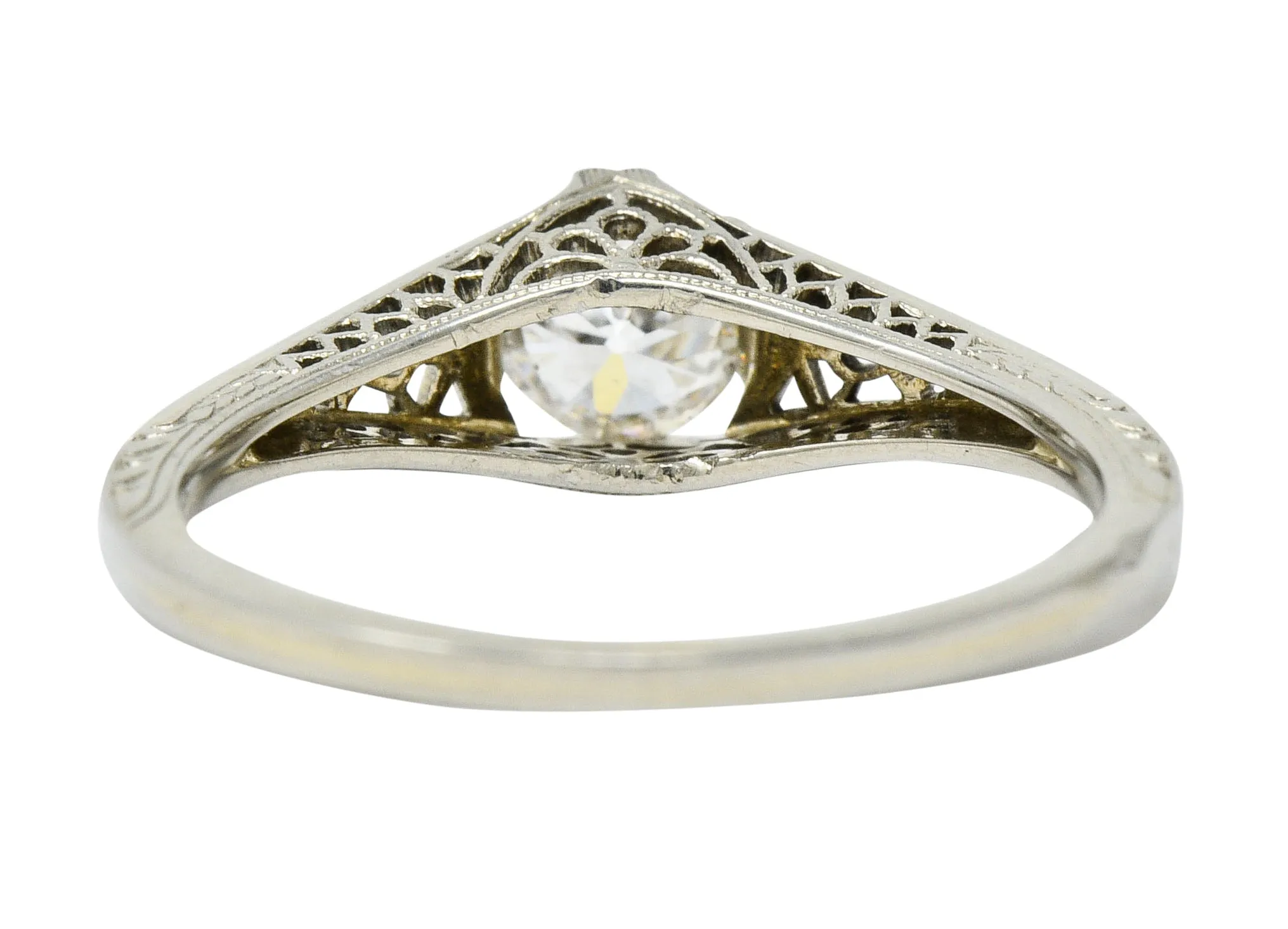 Jones & Woodland Co. 0.44 CTW Diamond 18 Karat White Gold Engagement Ring