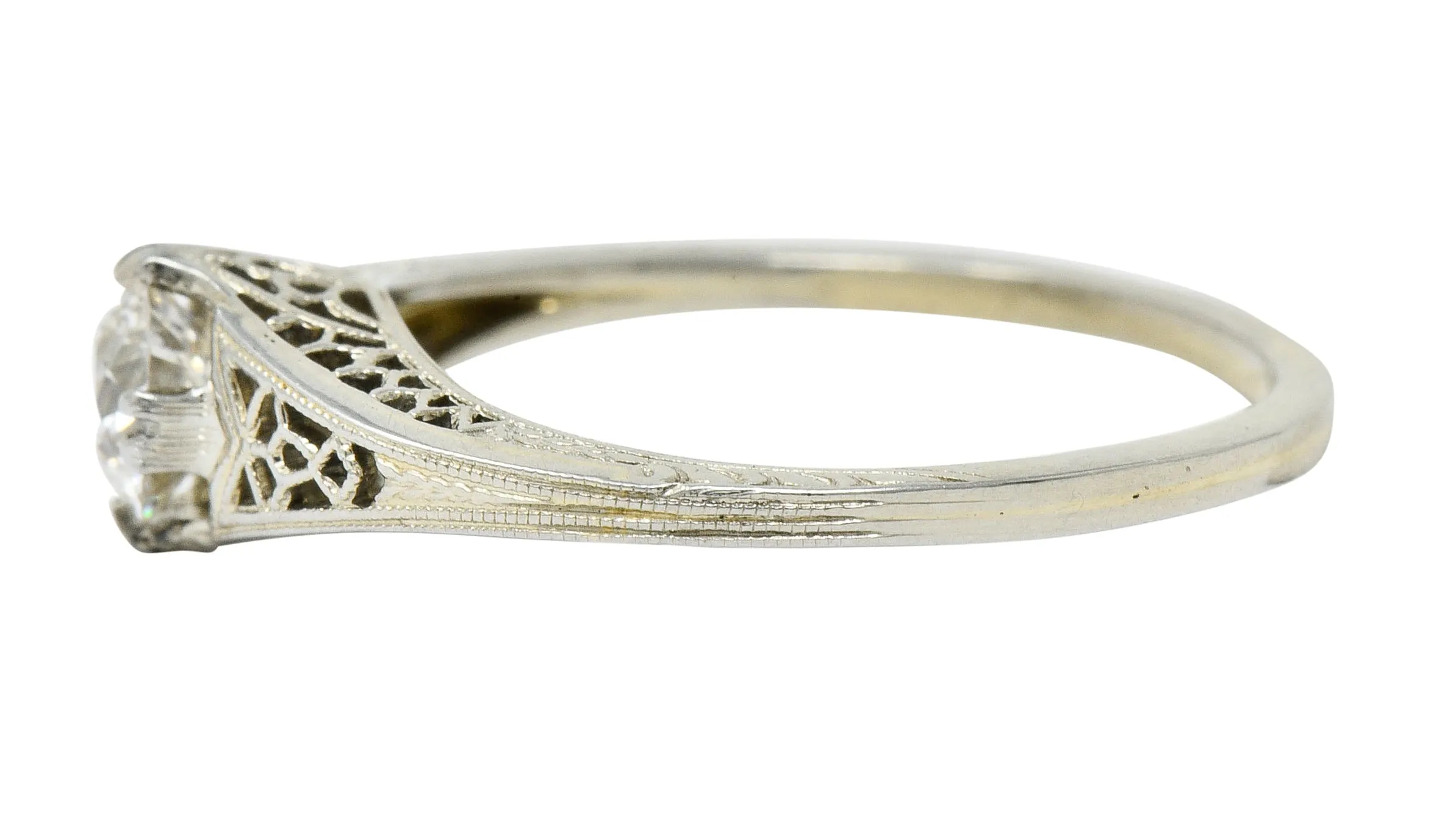 Jones & Woodland Co. 0.44 CTW Diamond 18 Karat White Gold Engagement Ring