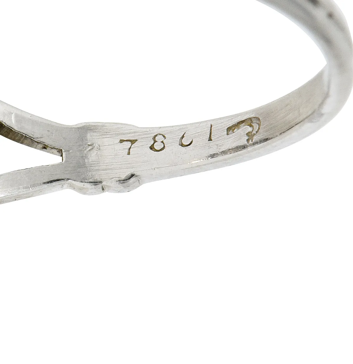 Katz & Ogush Art Deco Diamond Platinum Engagement Ring Circa 1930